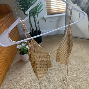 SHEIN Chain Linked Metallic Bra✨